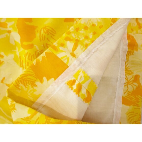 Vanda Fashions Vtg 1960s Mod Yellow Floral Print A line Sleeveless Dress Sz 10 - Picture 6 of 14